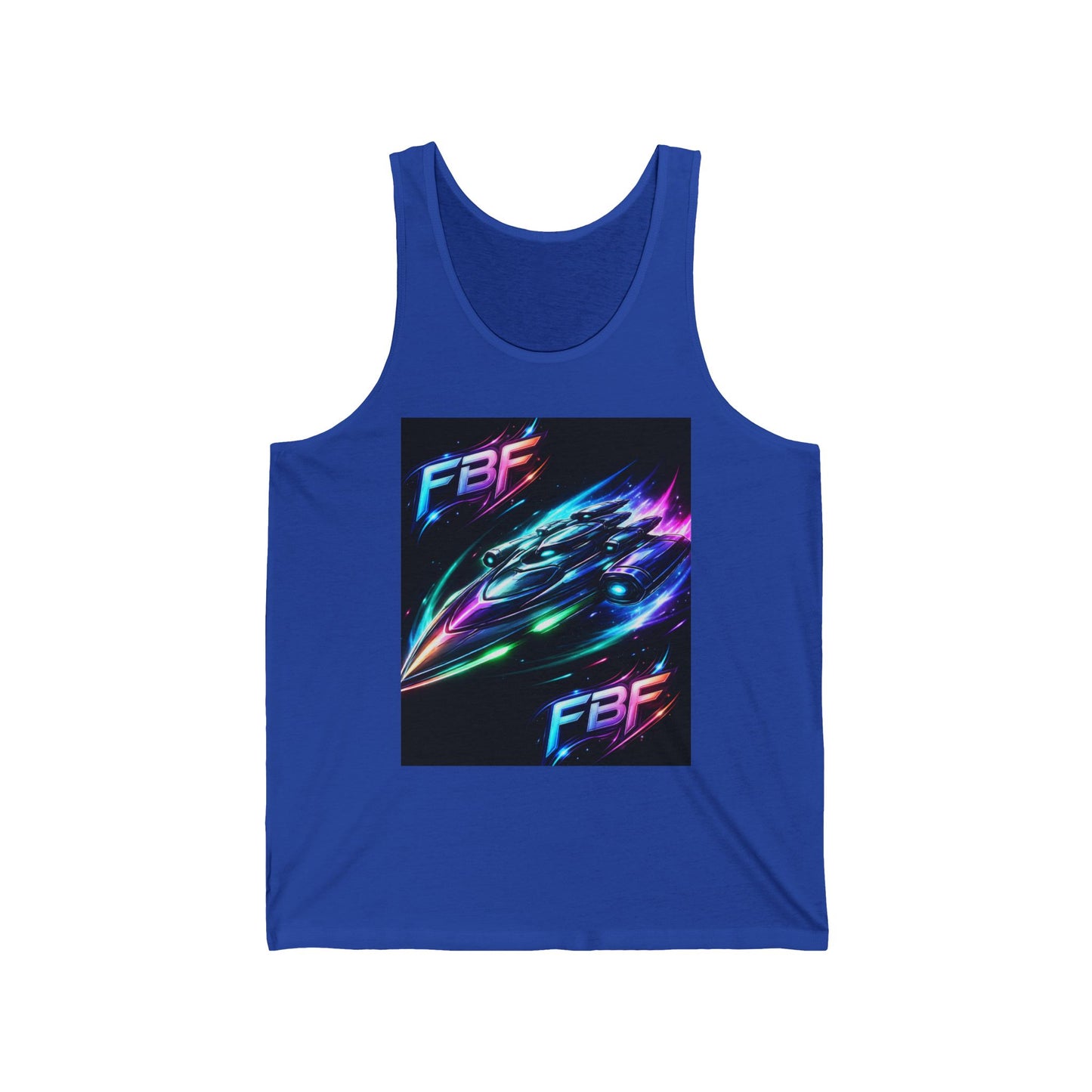 Retro Neon Racing Tank Top — FBF & Battleship Gamer Graphic