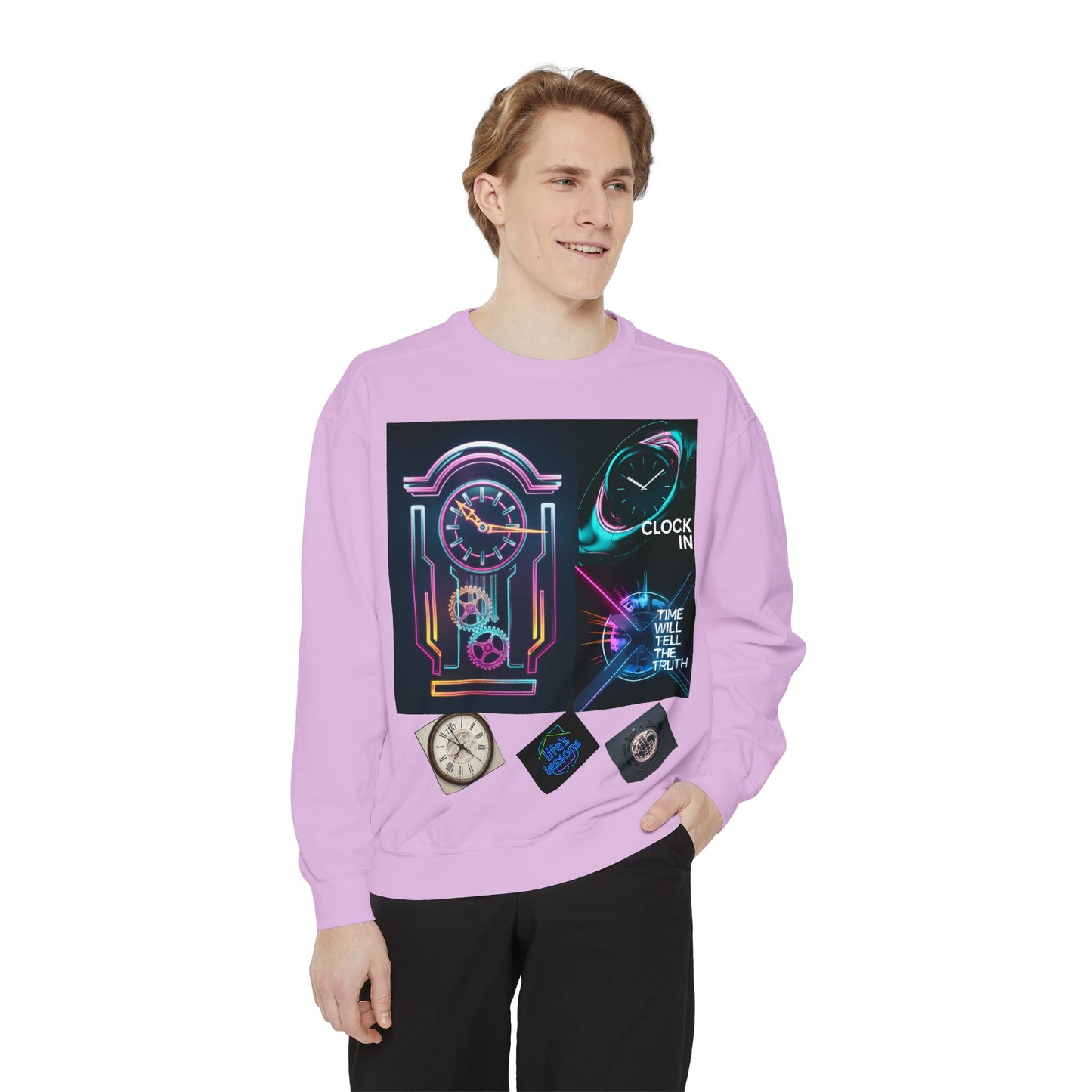 Retro Neon Clock Sweatshirt