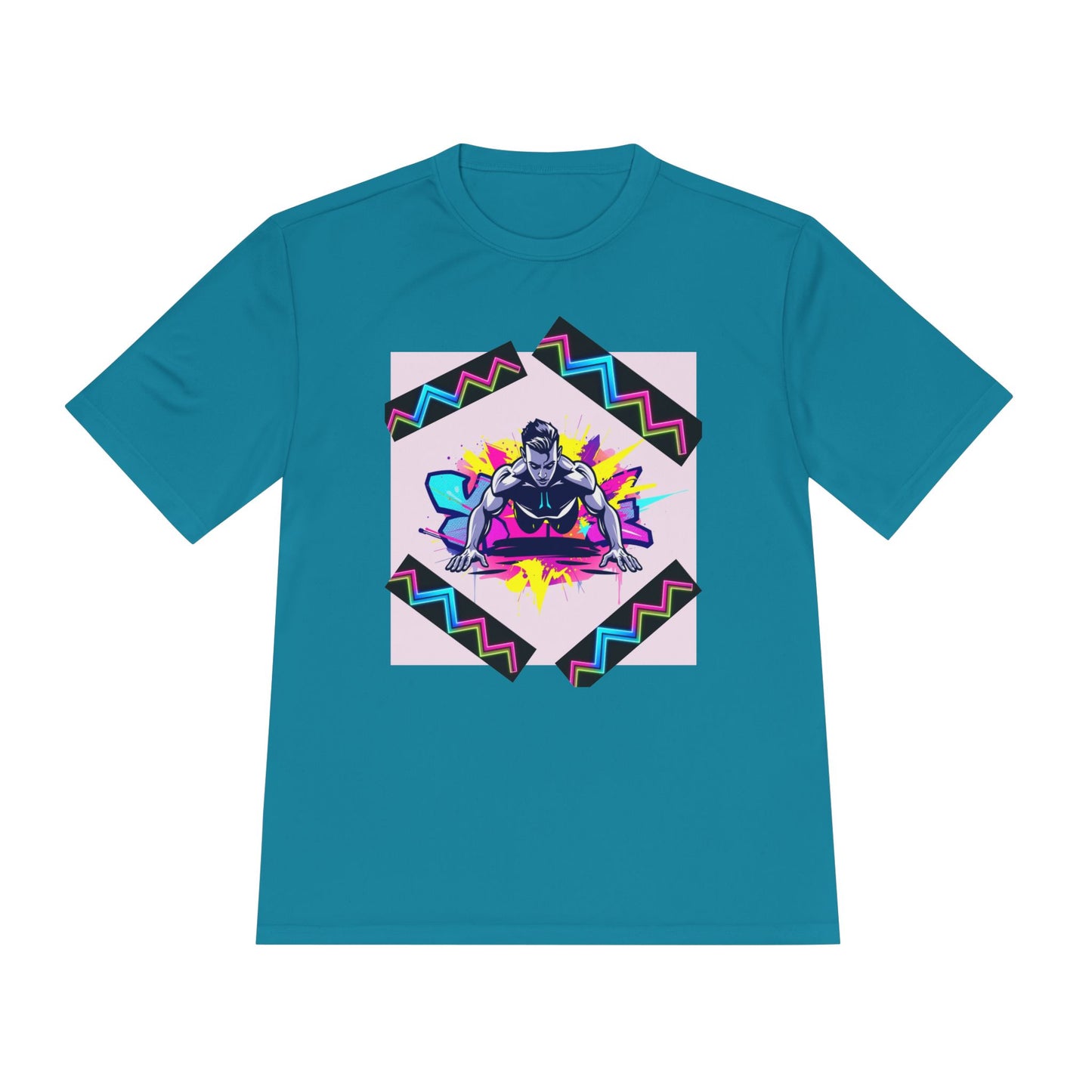 Vibrant Graphic Moisture Wicking Tee for Active Lifestyle