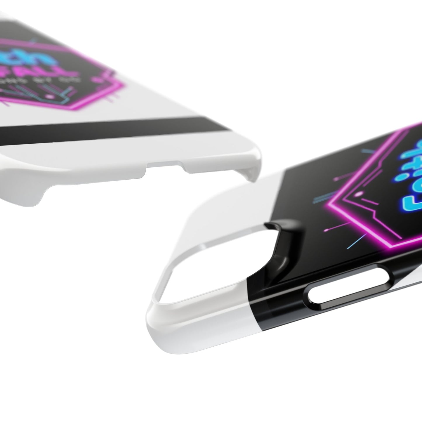 Faith by Fall Slim Phone Case - Neon Design for Tech Enthusiasts