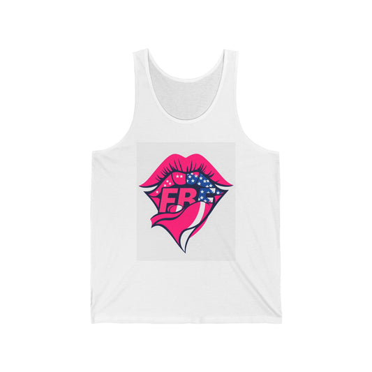Patriotic Kiss Unisex Jersey Tank, Summer Top, Pride Apparel, Festival Wear, Casual Outfit, Gift for Her