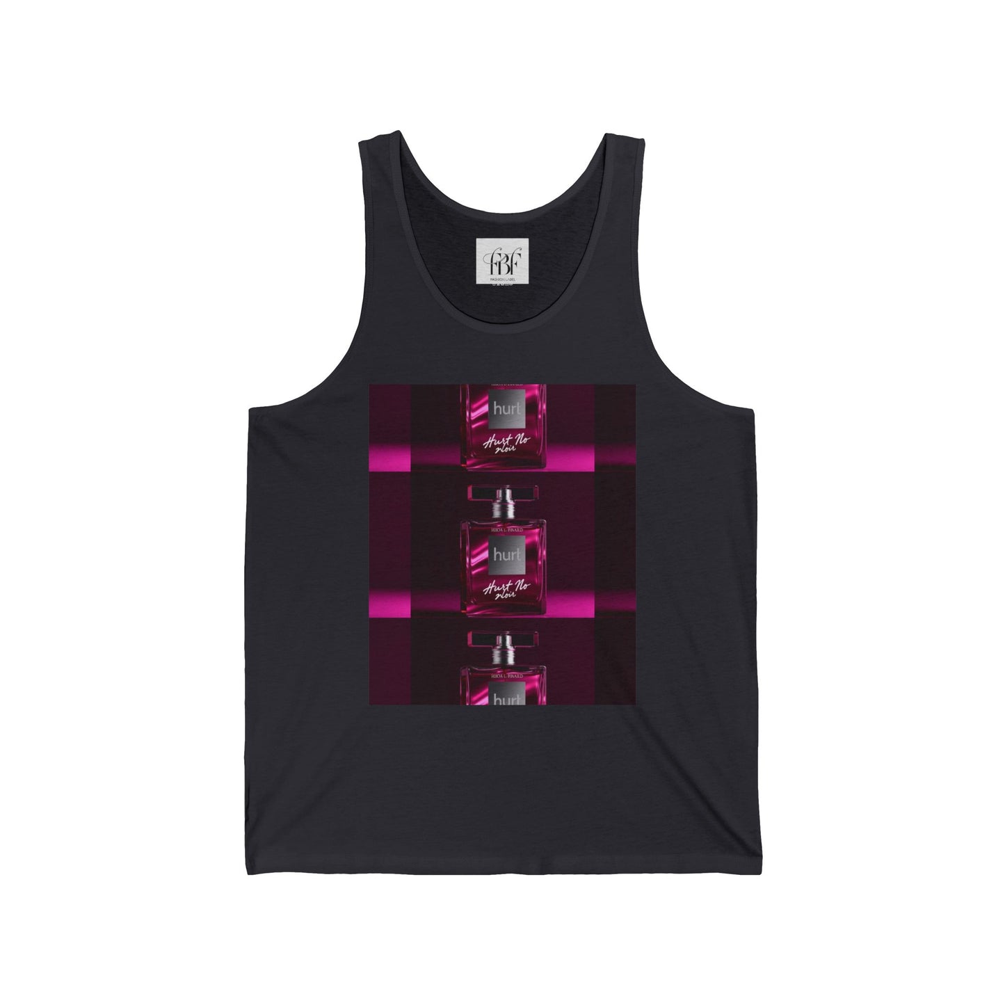 Unisex Jersey Tank - Stylish Pink Fragrance Graphic Tee
