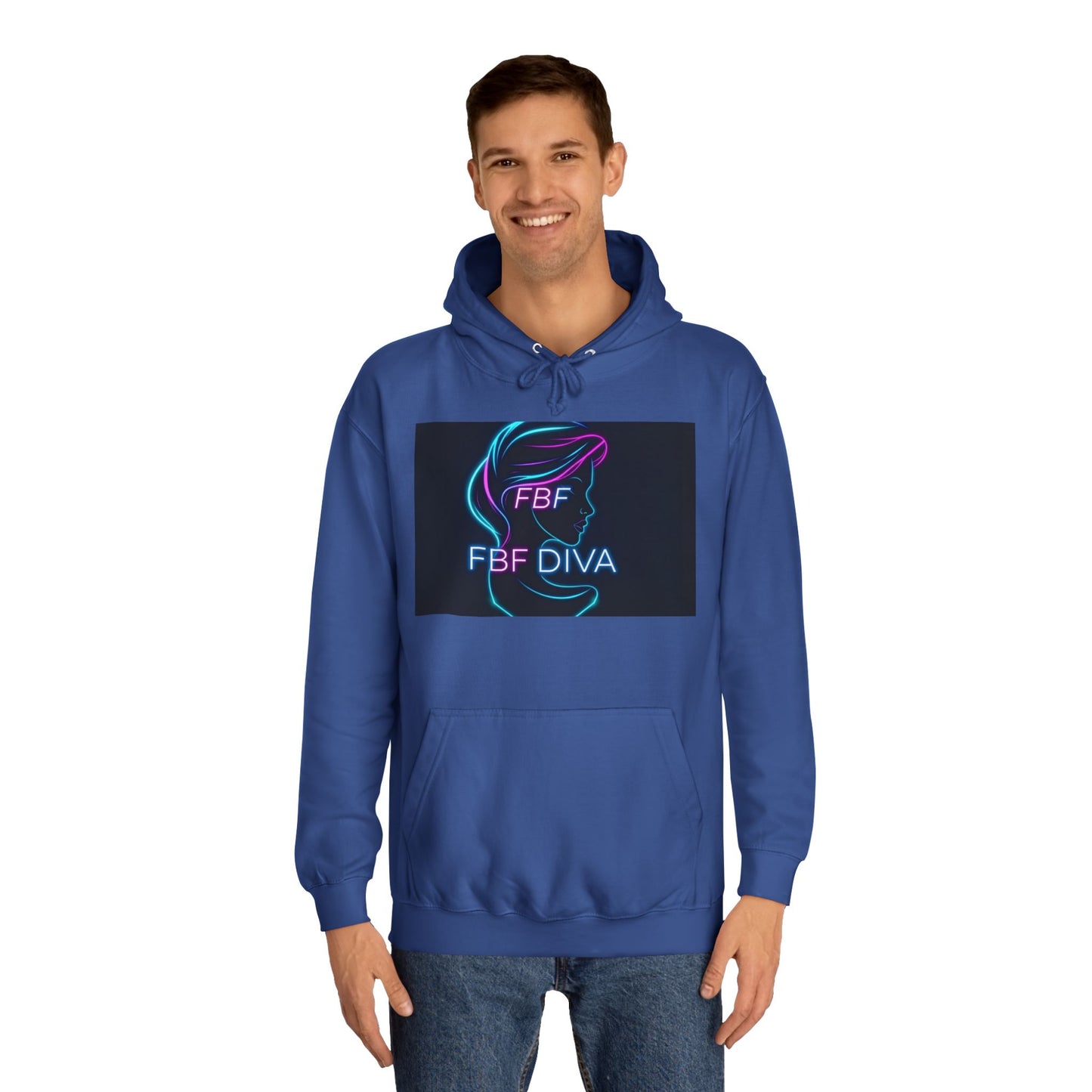 Neon FBF College Hoodie, Unisex Streetwear, Stylish Campus Apparel, Cozy Gift for Students, Trendy College Wear, FBF Diva Hoodie