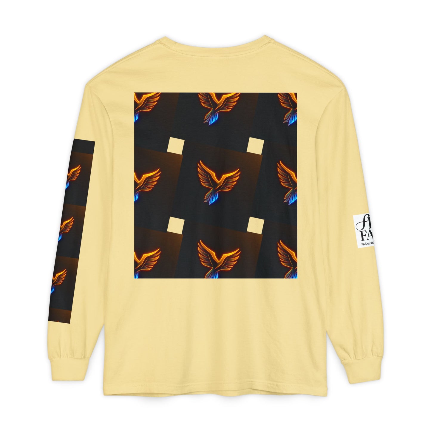 Vibrant Long Sleeve T-Shirt with Phoenix Design - Casual Wear for Bird Lovers, Gifts, Unique Fashion, Everyday Style, Unisex Apparel