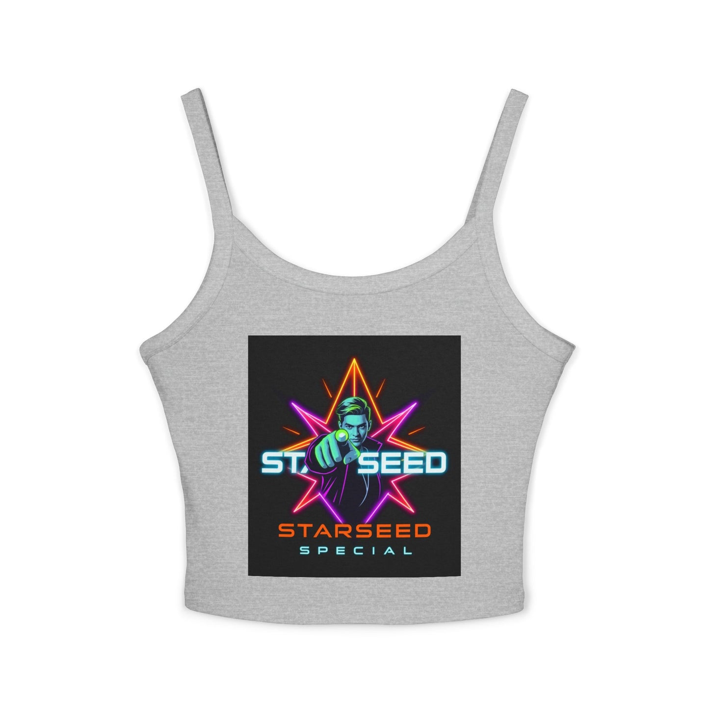 Starseed Graphic Tank Top, Women's Spaghetti Strap Top, Boho Style, Festival Attire, Summer Fashion, Gift for Her