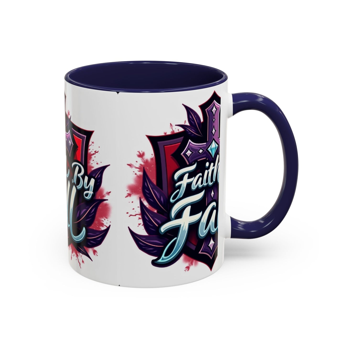 Faith By Fall Accent Coffee Mug, Inspirational Mug, Gift for Coffee Lovers, Autumn Decor, Fall Mugs, Personalized Drinkware