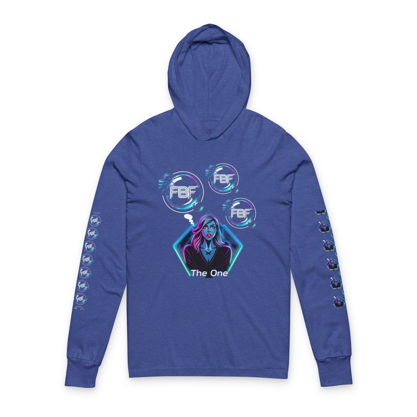 Car Culture Hooded Long Sleeve Tee — Neon Sports Car Graphic