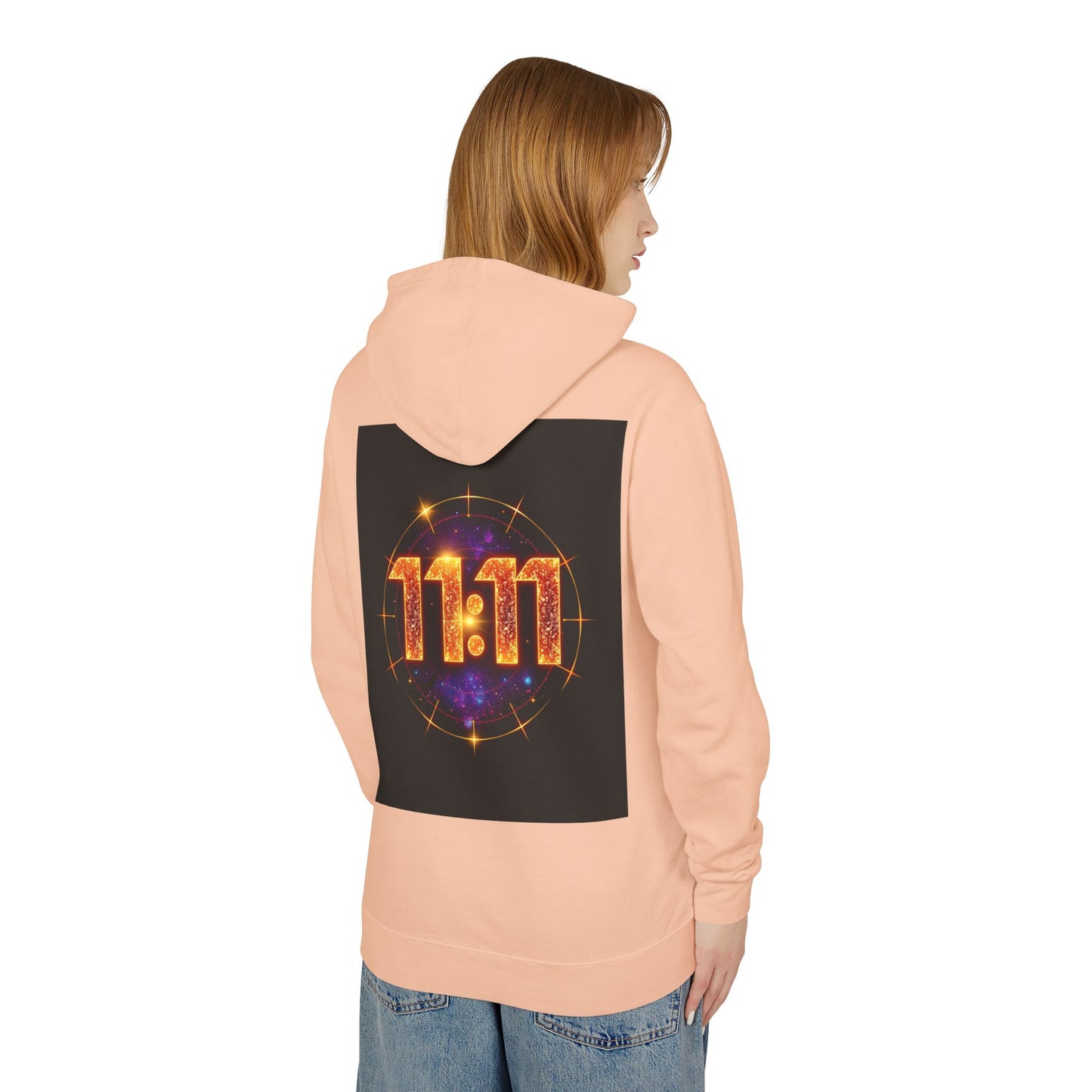 Glow-in-the-Dark Unisex Hoodie - Perfect for Magical Moments, Meditation, Gift for Dreamers, 11:11 Celebration, Trendy Fall Fashion
