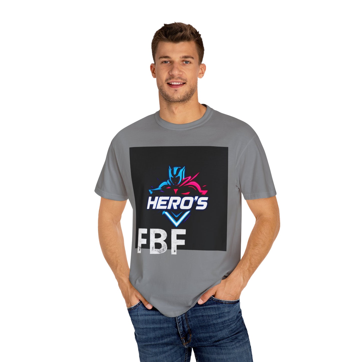 Hero's Unisex Garment-Dyed T-shirt, Casual Tee, Perfect for Gifting, Comic Fans, Hero Celebrations, Graphic Tee, Everyday Wear