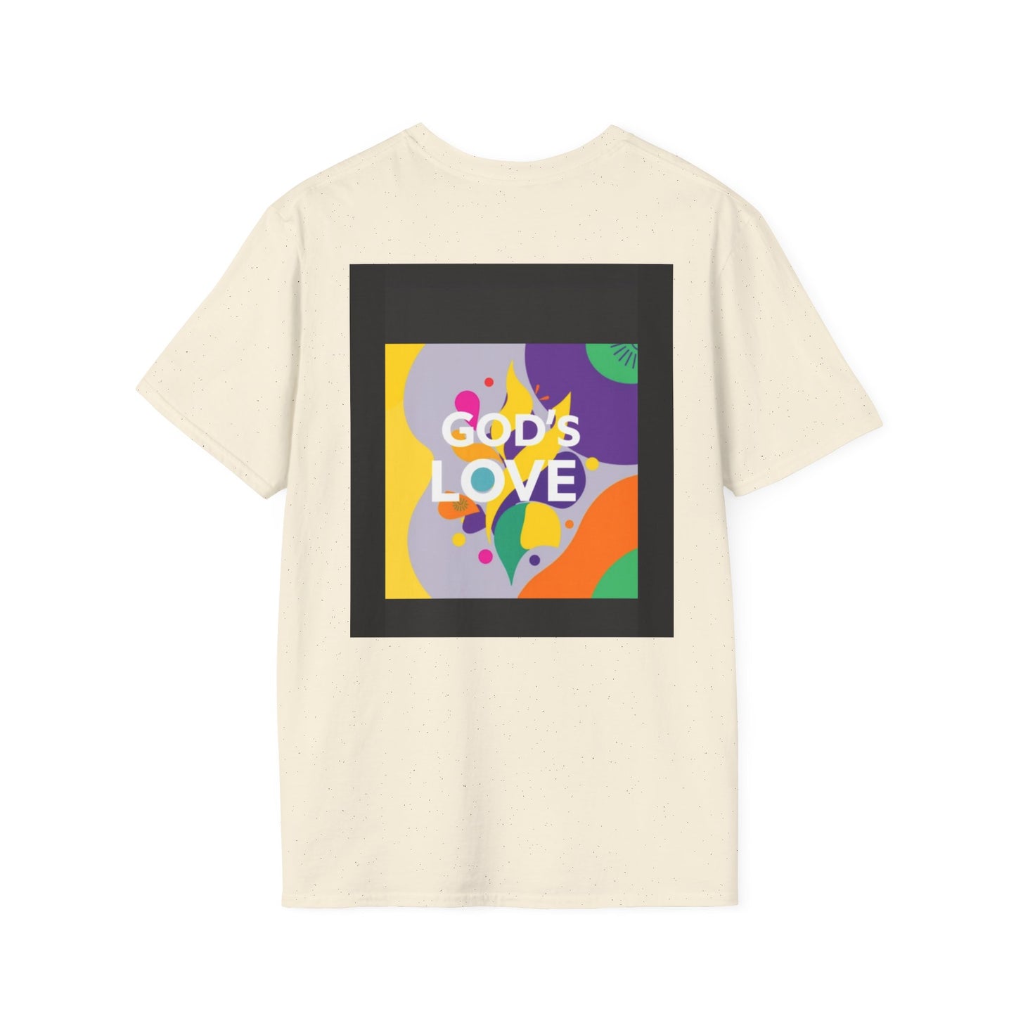 Unisex Softstyle T-Shirt with God's Love Design, Faith Shirt, Inspirational Tee, Christian Apparel, Gift for Believers, Everyday Wear