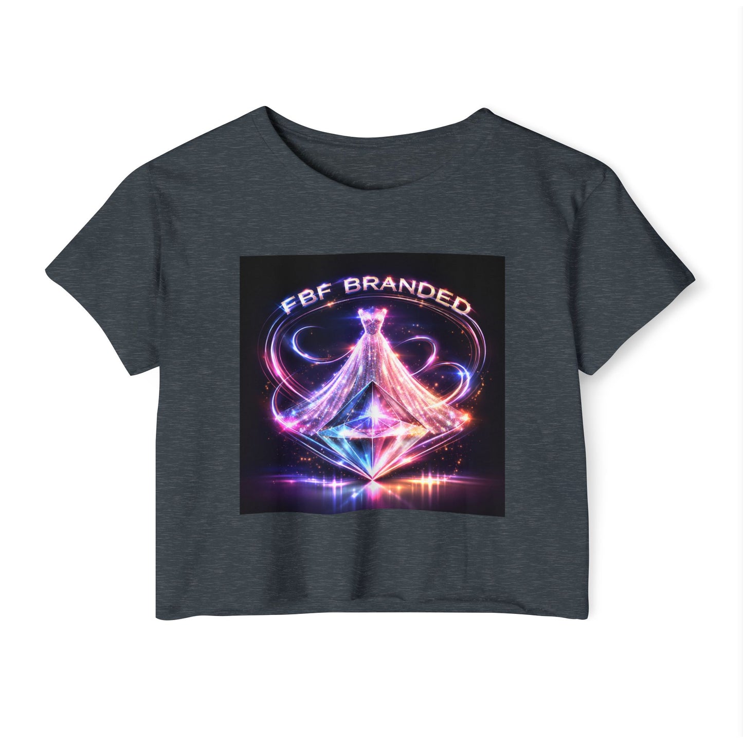 Festival Glow Crop Top — Neon 'FBF Branded' Rave Graphic