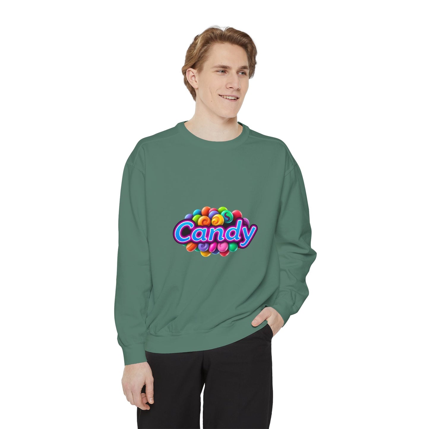 Candy-Themed Unisex Garment-Dyed Sweatshirt - Nostalgic Apparel for Sweet Lovers, Cozy Casual Wear, Gift for Candy Lovers, Colorful [...]