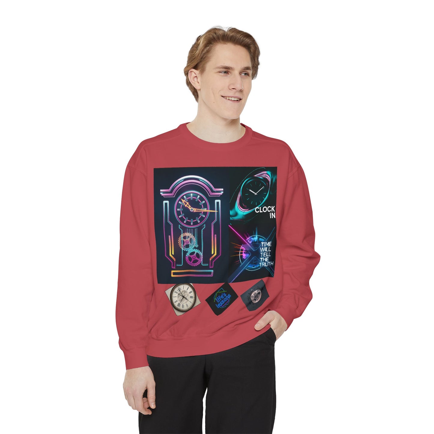 Retro Neon Clock Sweatshirt
