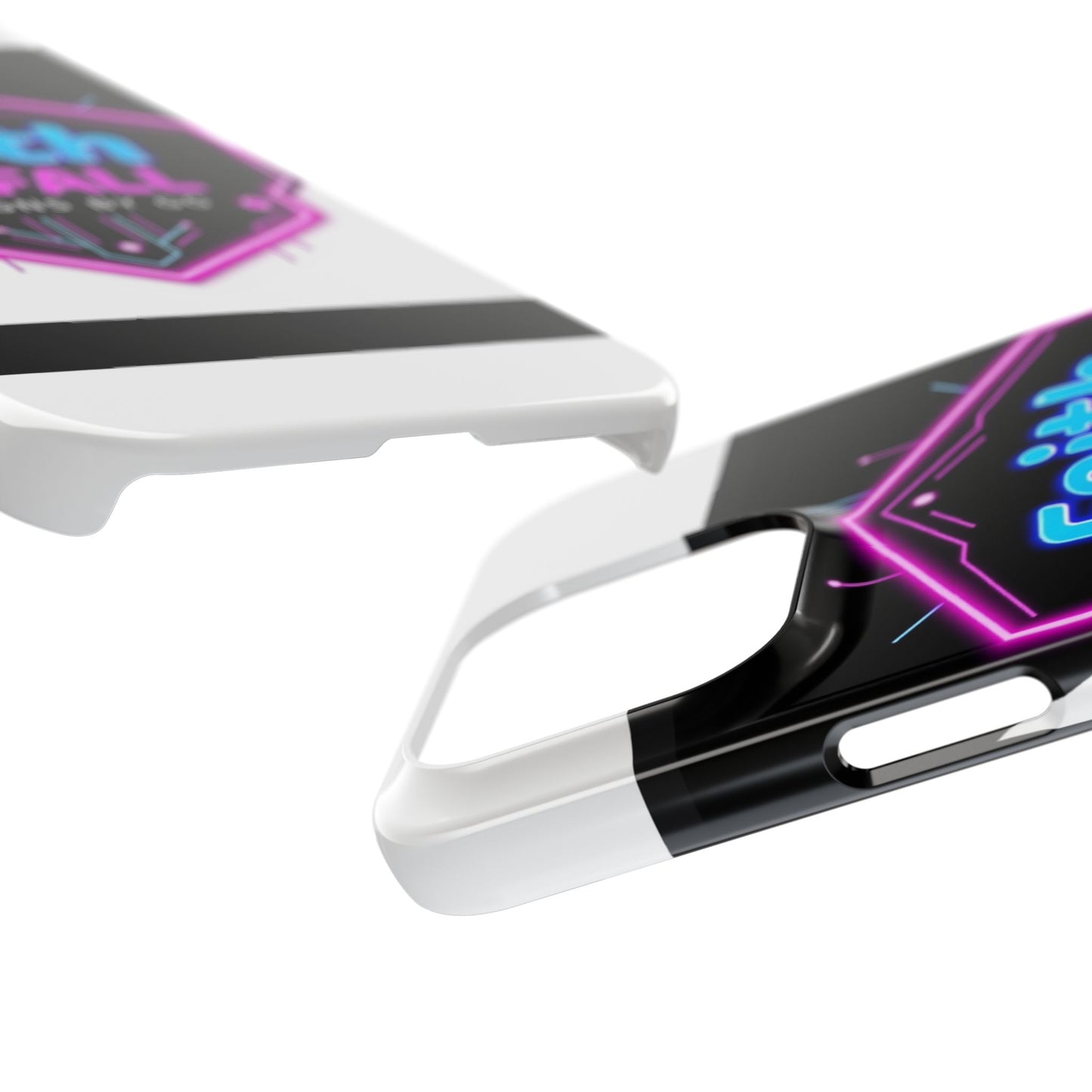 Faith by Fall Slim Phone Case - Neon Design for Tech Enthusiasts