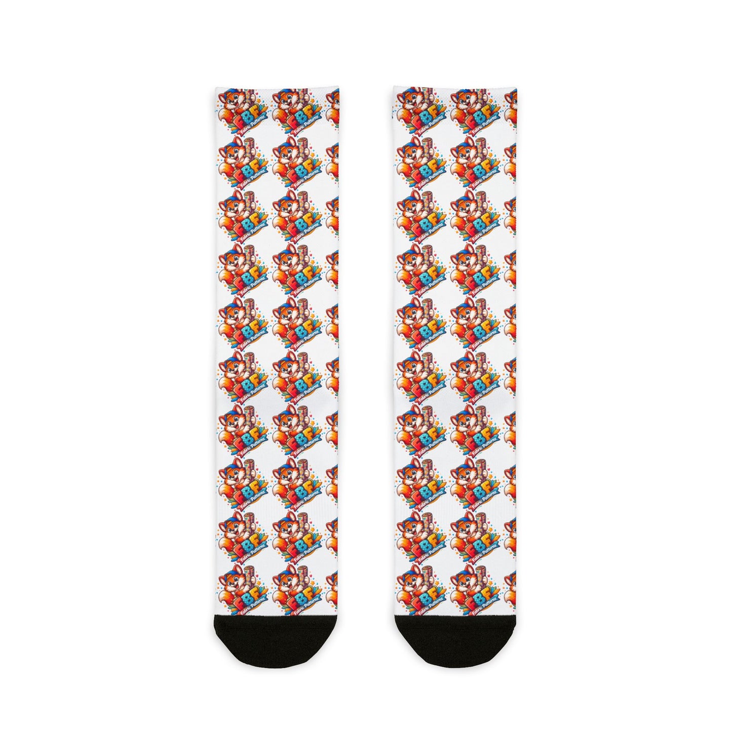 Candy Chest Pattern Crew Socks — Colorful Candy Treasure Sublimation Socks