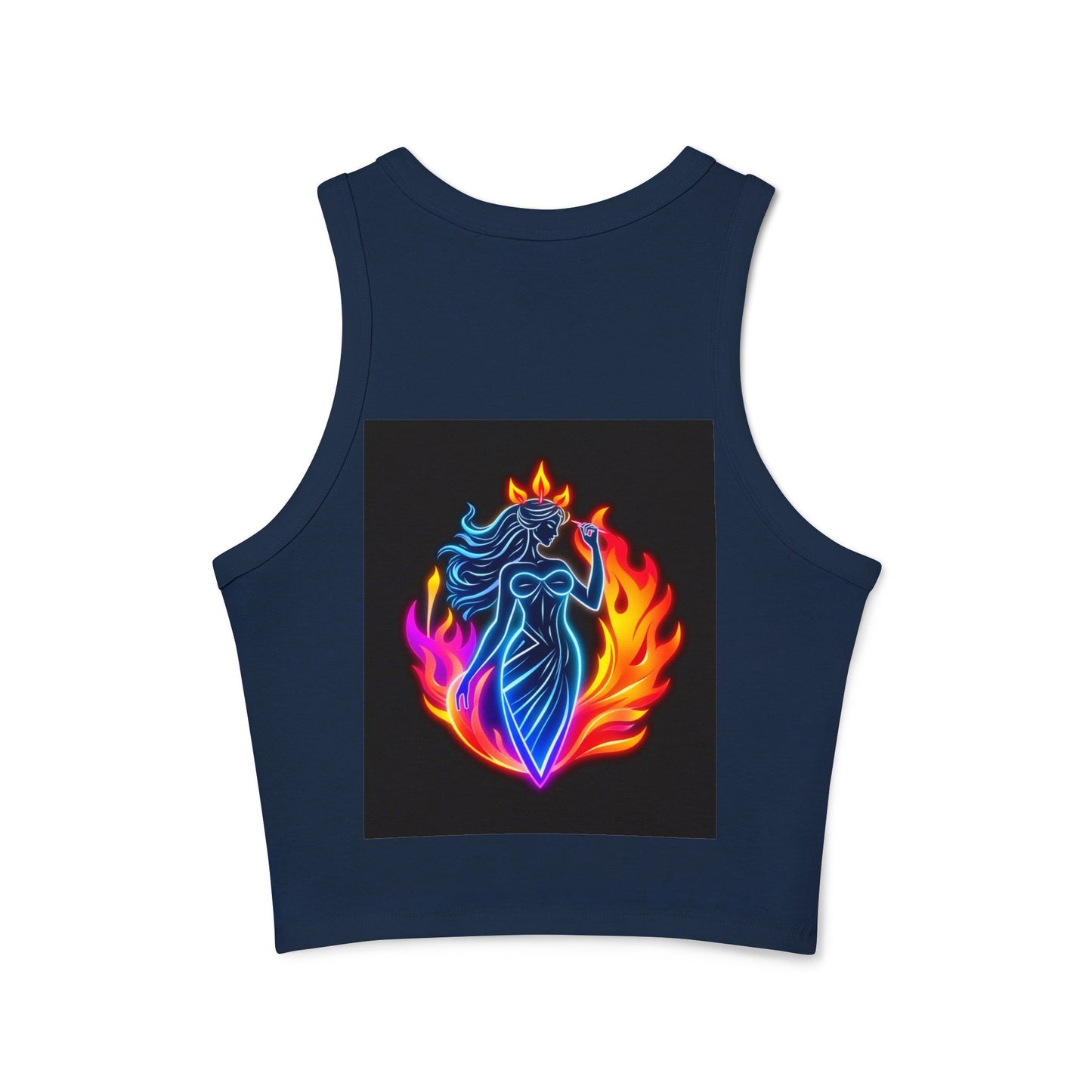 Flame Goddess Tank — Women's Racerback Crop Tank Top
