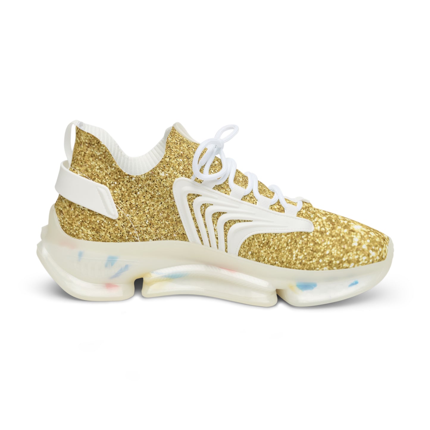 Golden glitter Men's Mesh Sneakers