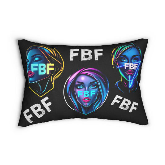 FBF Lumbar Pillow, Inspirational Home Decor, Cozy Throw Pillow, Unique Gift for Her, Modern Sofa Accent, Bedroom Cushion