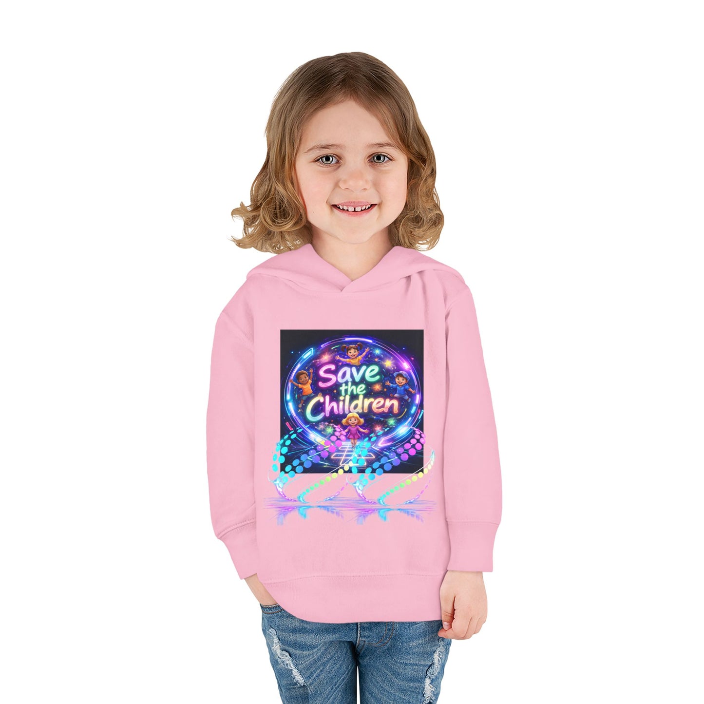 Save the Children Toddler Hoodie — Colorful Neon FBF Charity Pullover