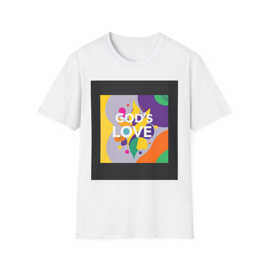 Unisex Softstyle T-Shirt with God's Love Design, Faith Shirt, Inspirational Tee, Christian Apparel, Gift for Believers, Everyday Wear