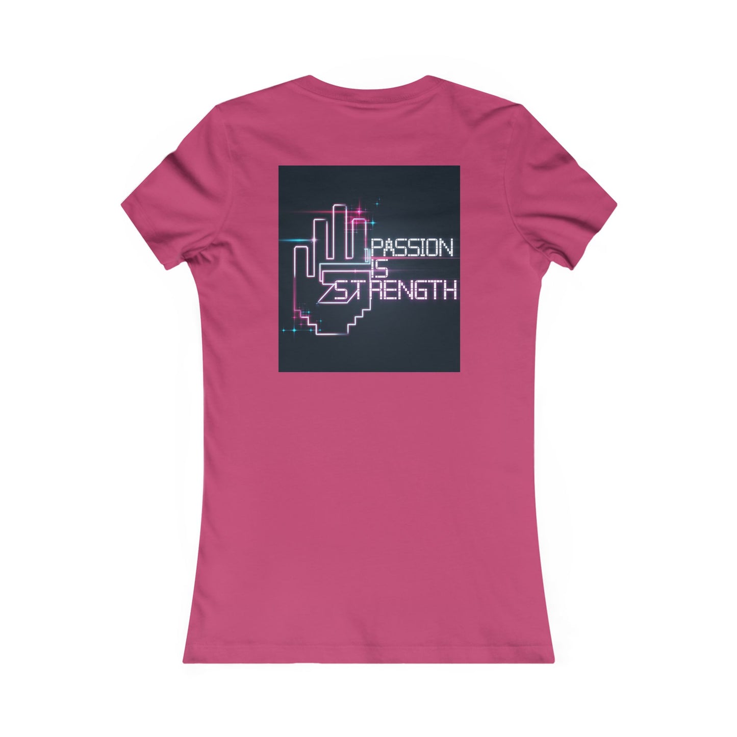 Passion Is Strength Women’s Tee — Retro Neon Hand Graphic