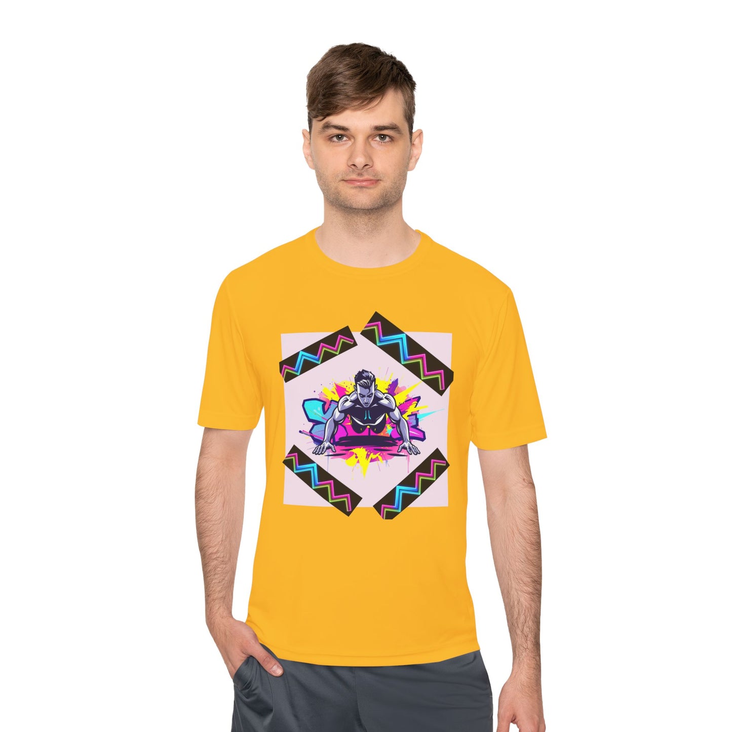 Vibrant Graphic Moisture Wicking Tee for Active Lifestyle