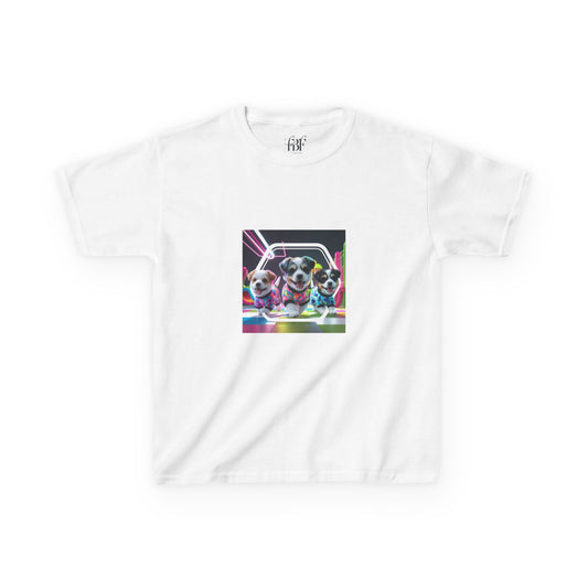Colorful Dog-Themed Kids Tee - 'Unity Fun' Design