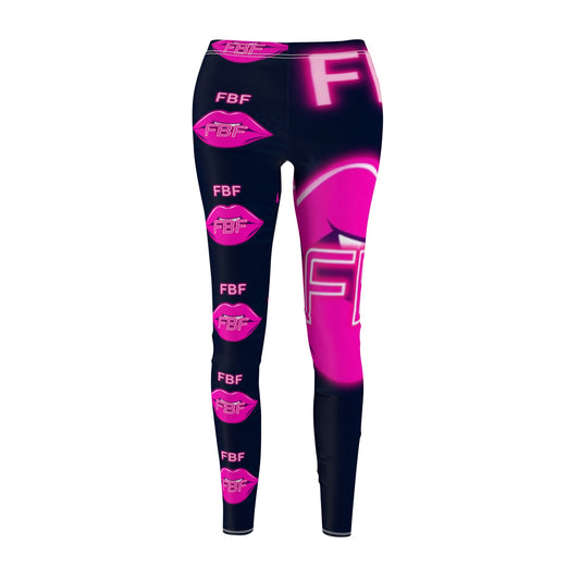 Fabulous Bold Pink Print Leggings - Trendy Activewear, Fitness Gear, Stylish Loungewear, Workout Pants, Gift for Her