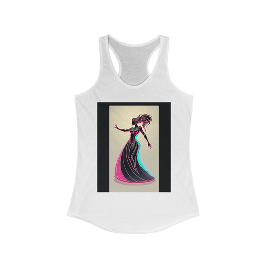 Elegant Racerback Tank Top - Vibrant Lady Design for Fashion Lovers