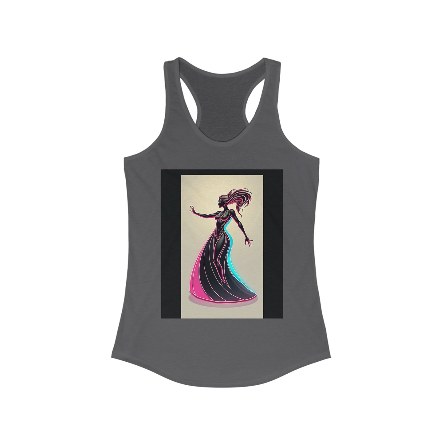 Elegant Racerback Tank Top - Vibrant Lady Design for Fashion Lovers