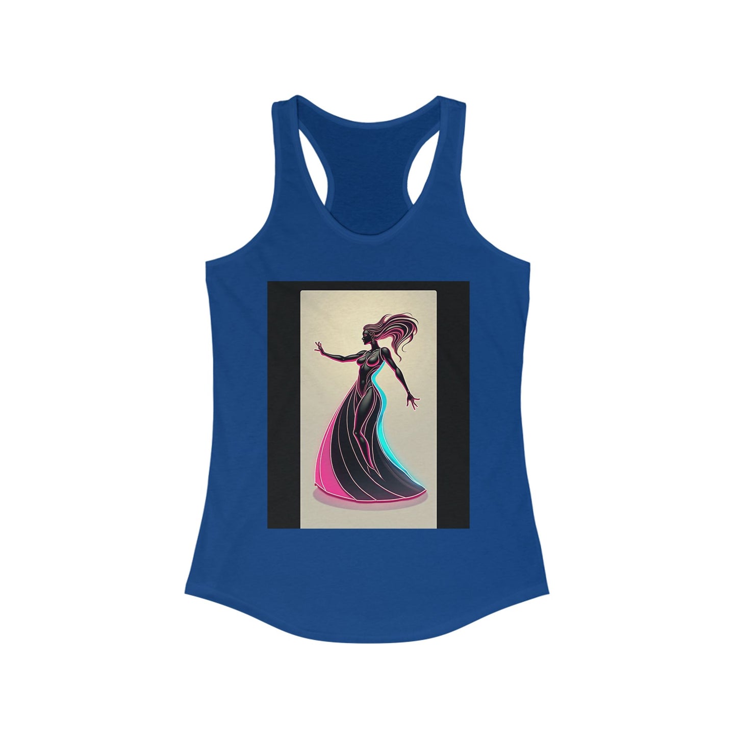 Elegant Racerback Tank Top - Vibrant Lady Design for Fashion Lovers