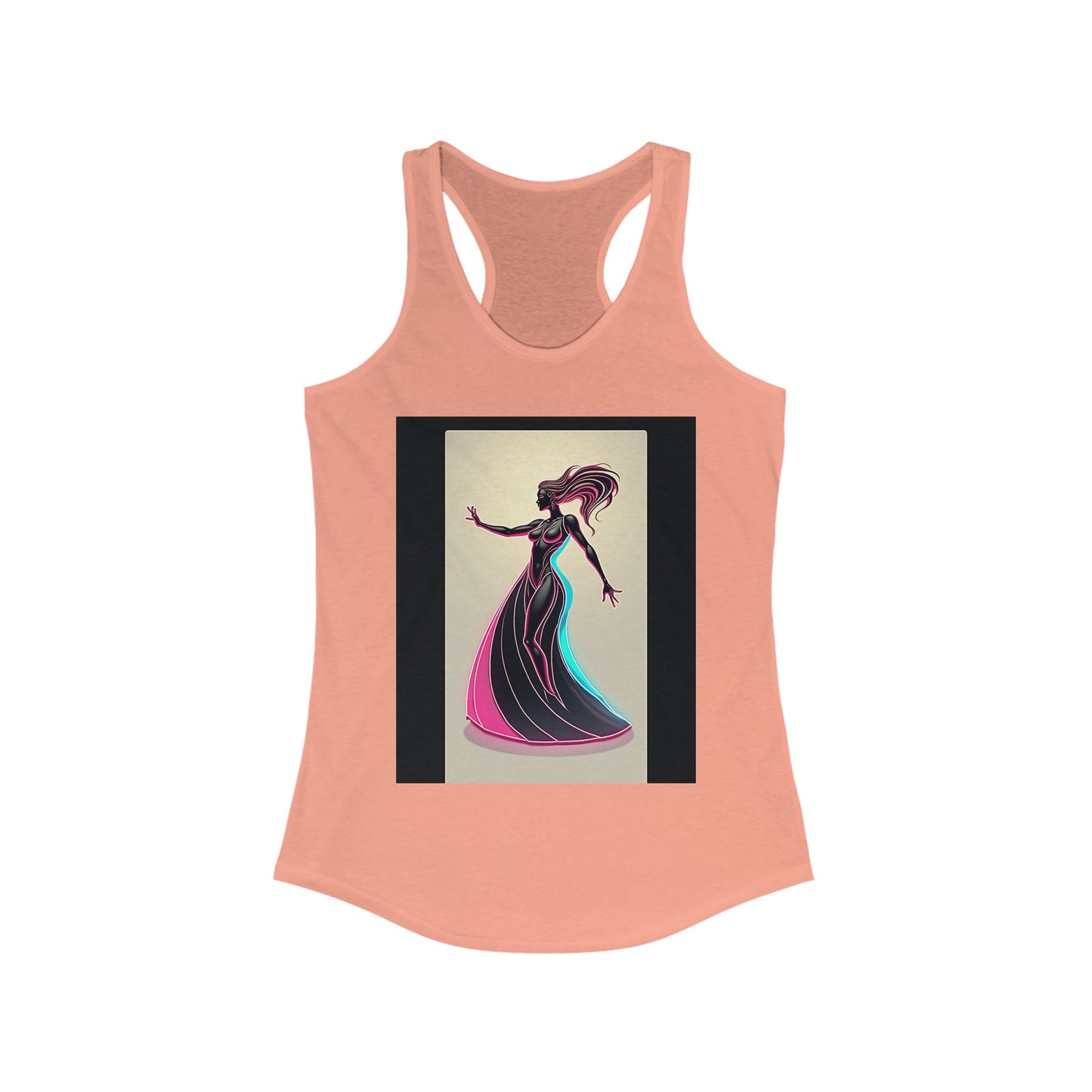 Elegant Racerback Tank Top - Vibrant Lady Design for Fashion Lovers