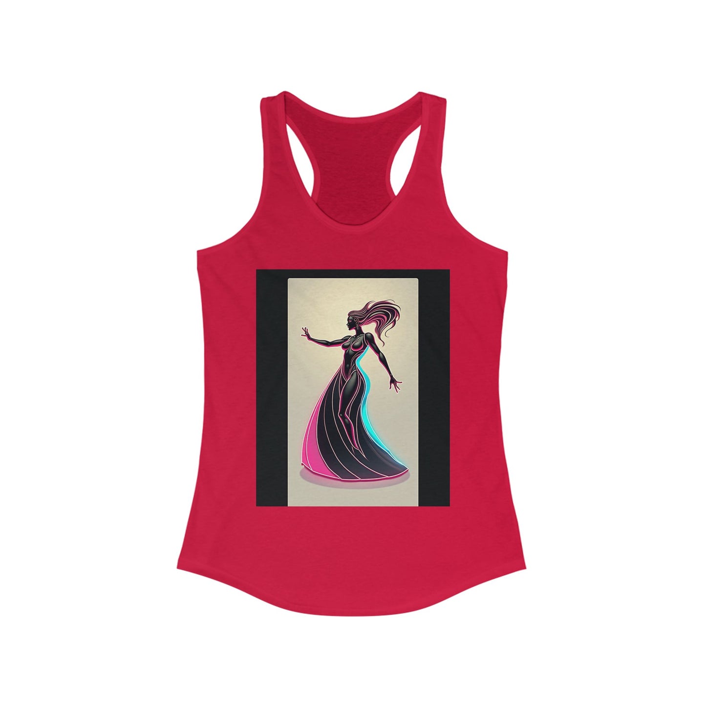 Elegant Racerback Tank Top - Vibrant Lady Design for Fashion Lovers