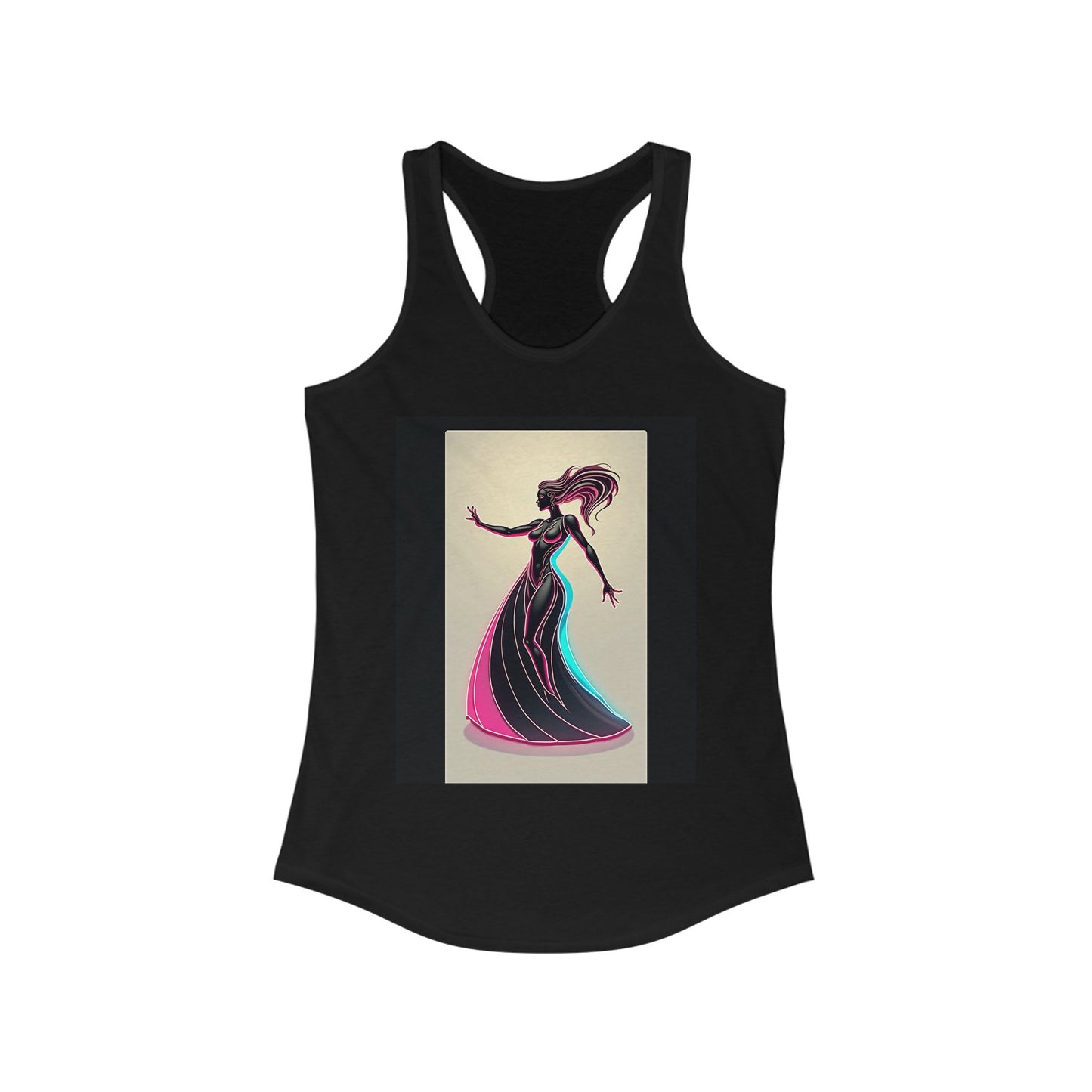 Elegant Racerback Tank Top - Vibrant Lady Design for Fashion Lovers