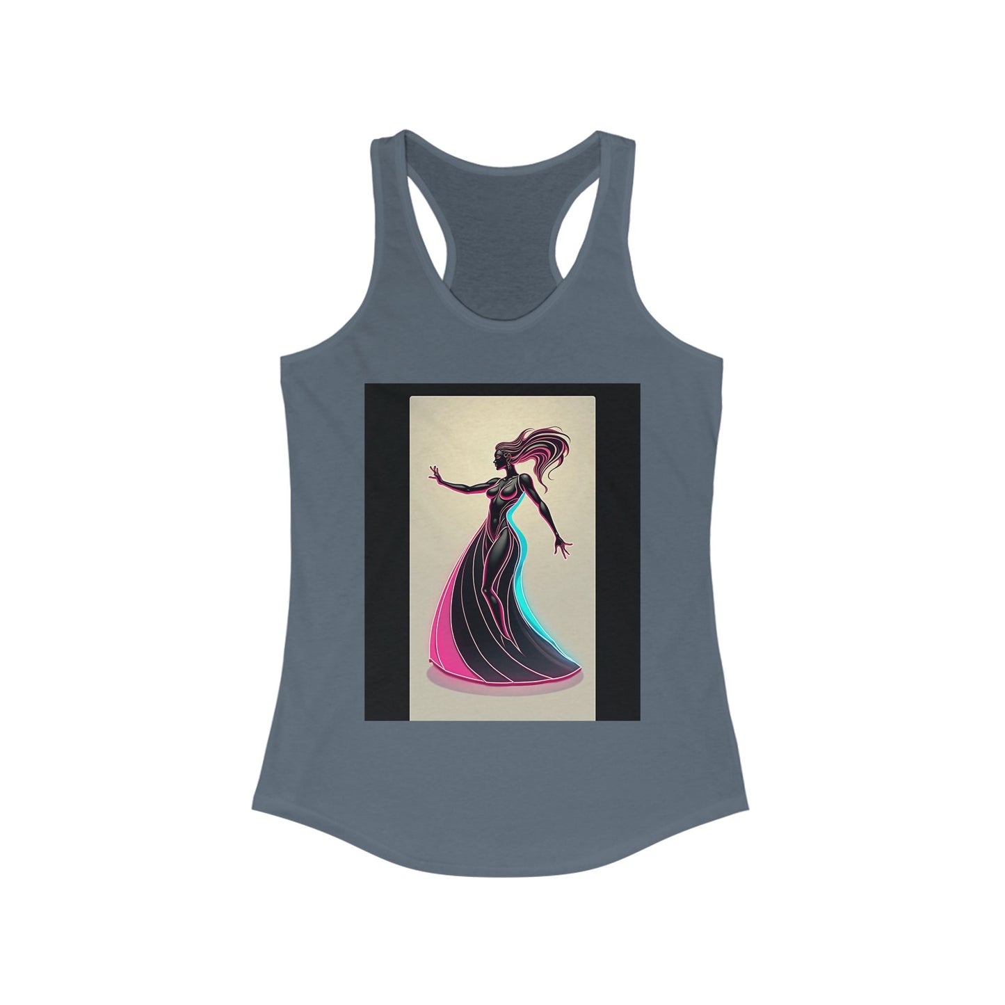 Elegant Racerback Tank Top - Vibrant Lady Design for Fashion Lovers