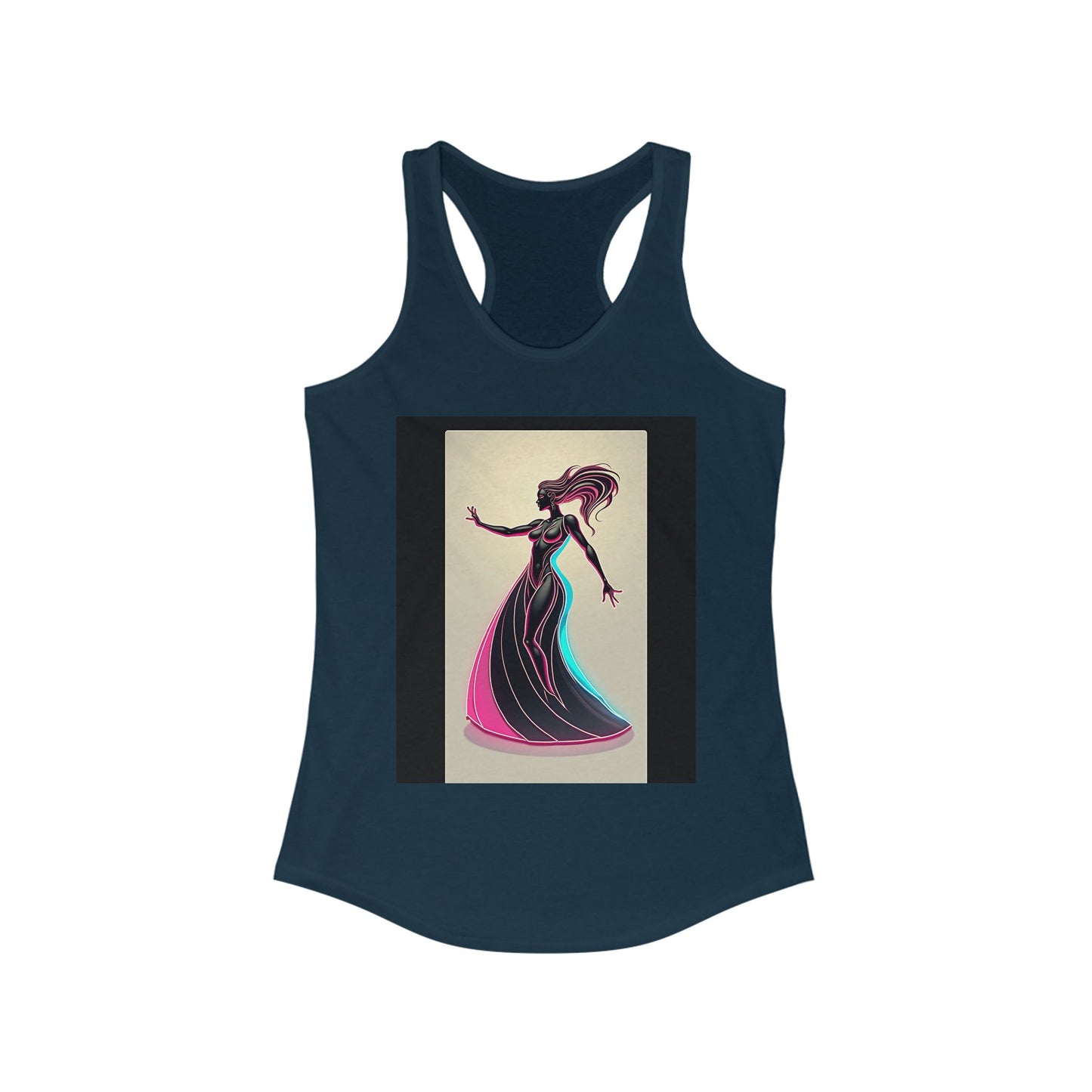 Elegant Racerback Tank Top - Vibrant Lady Design for Fashion Lovers