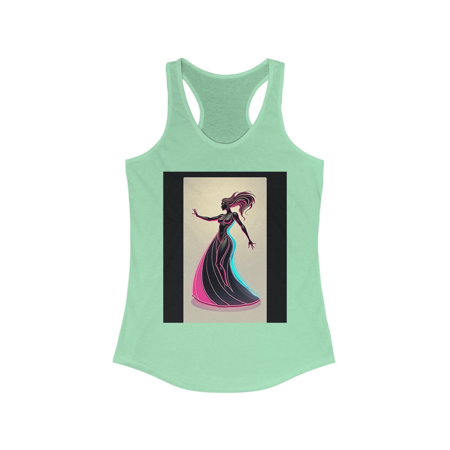 Elegant Racerback Tank Top - Vibrant Lady Design for Fashion Lovers