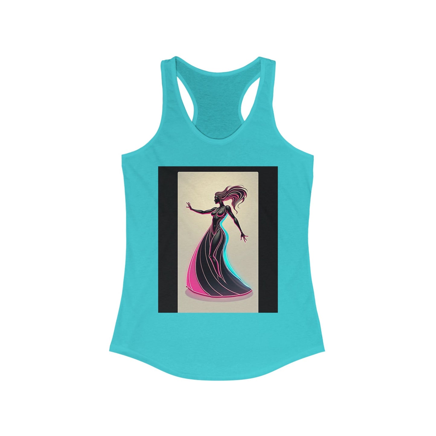 Elegant Racerback Tank Top - Vibrant Lady Design for Fashion Lovers