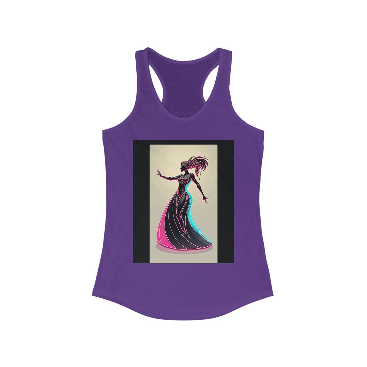 Elegant Racerback Tank Top - Vibrant Lady Design for Fashion Lovers