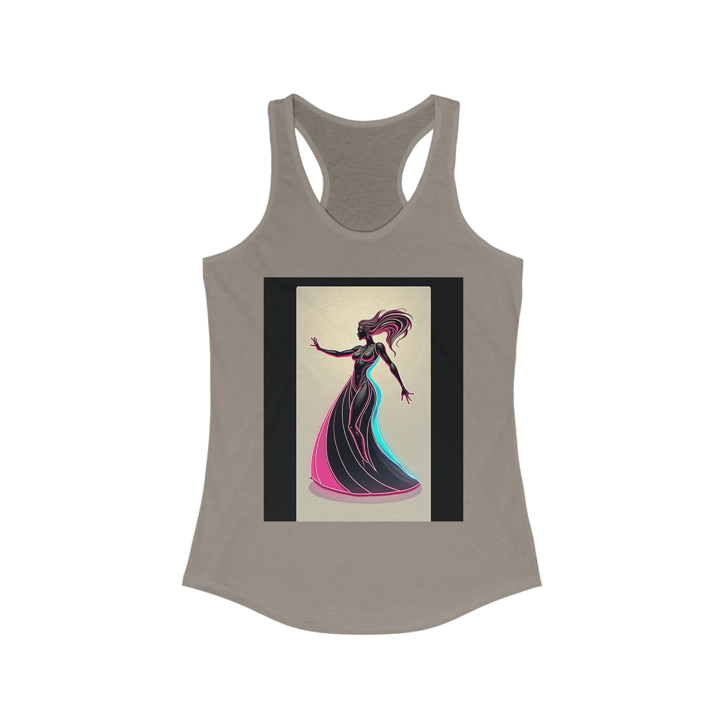 Elegant Racerback Tank Top - Vibrant Lady Design for Fashion Lovers