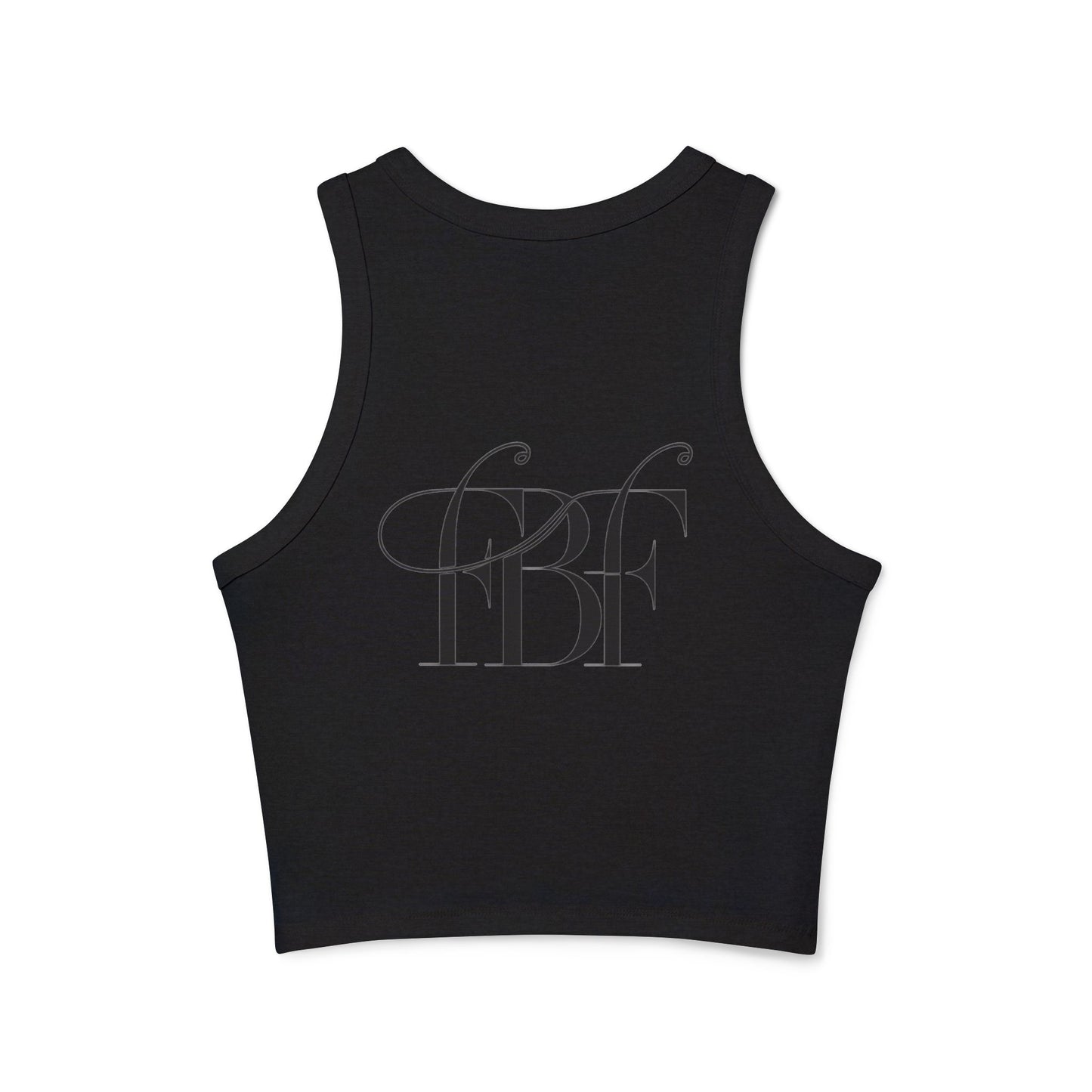 Trendy Women's Ribbed Racer Tank Top, Casual Summer Top, Graphic Crop Tank, Festival Wear, Cute Workout Shirt
