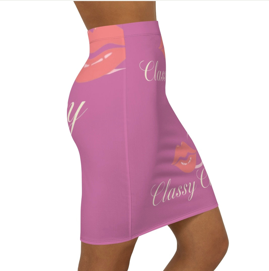 Chic Pink Pencil Skirt, Classy Fashion Skirt, Trendy Outfit, Elegant Night Out, Women's Clothing, Birthday Gift