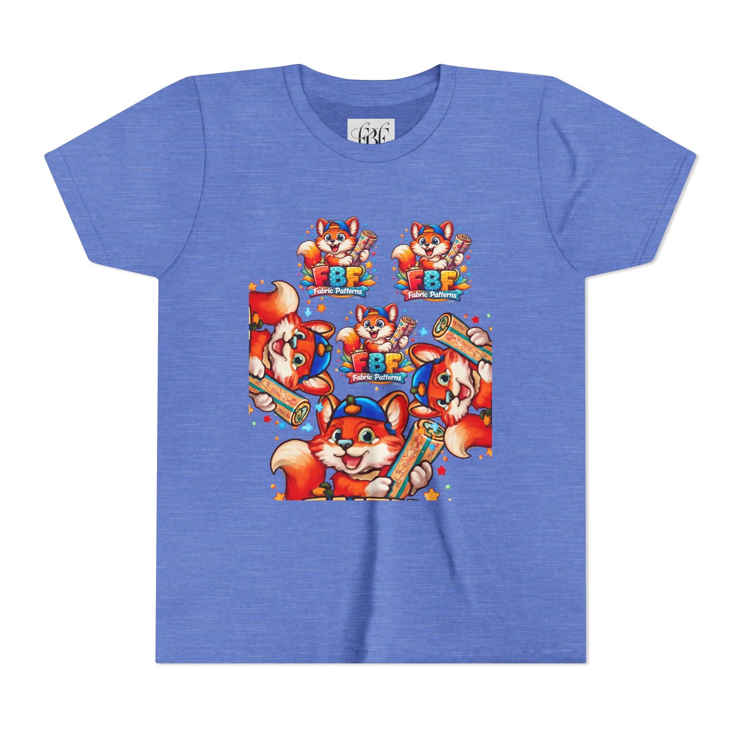 Youth Tee — Colorful Cartoon Fox 'FBF' Logo Kids Shirt