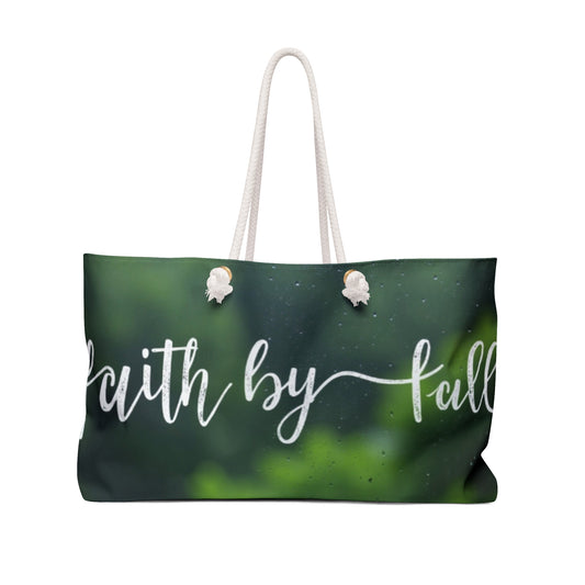 Inspirational Weekender Bag - "Faith by Fall" Travel Tote for Adventurers