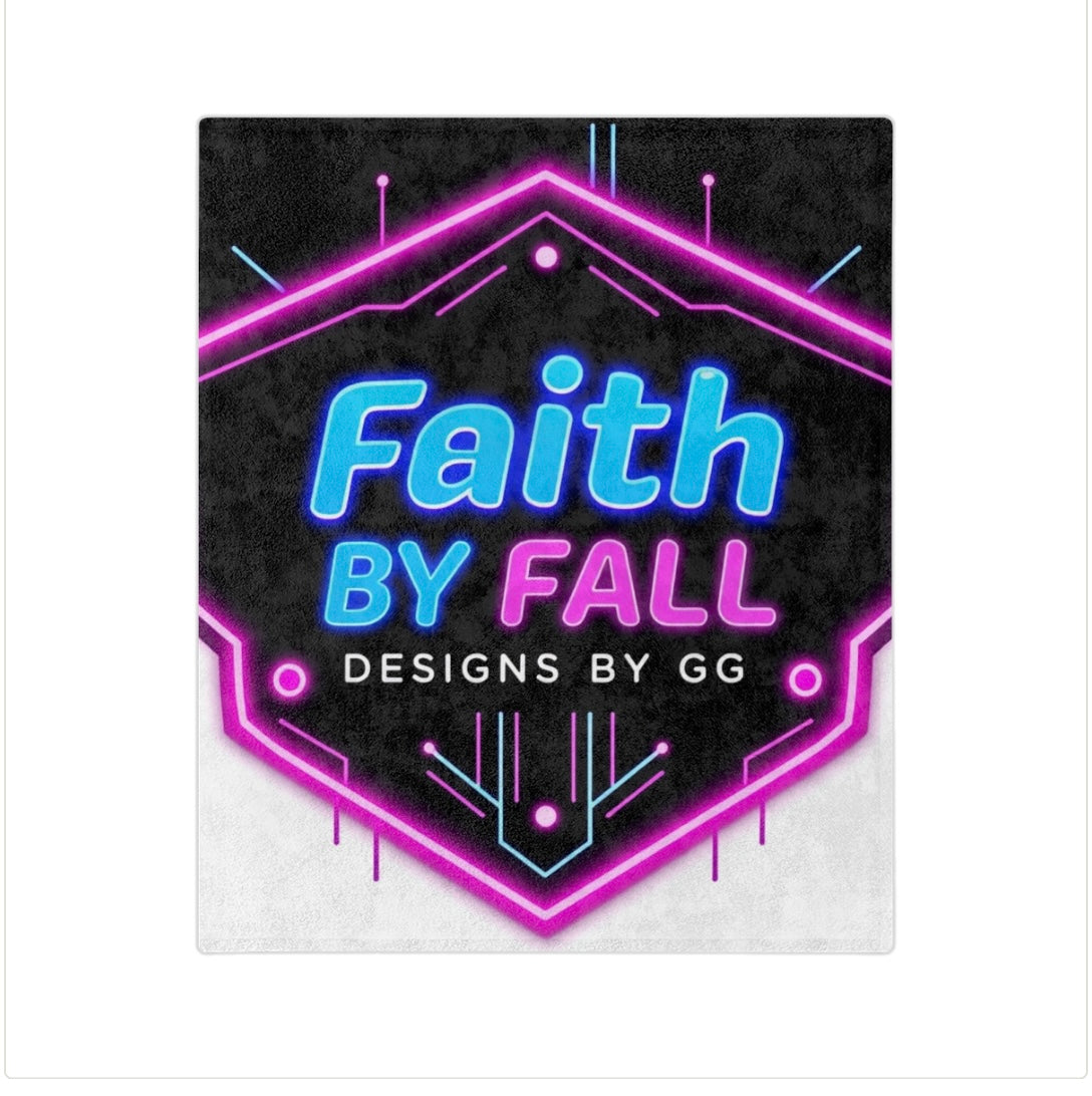Neon Faith Blanket | Soft Microfiber Throw for Cozy Home Decor, Perfect for Gifts, Faith-Based Decor, Warmth & Comfort