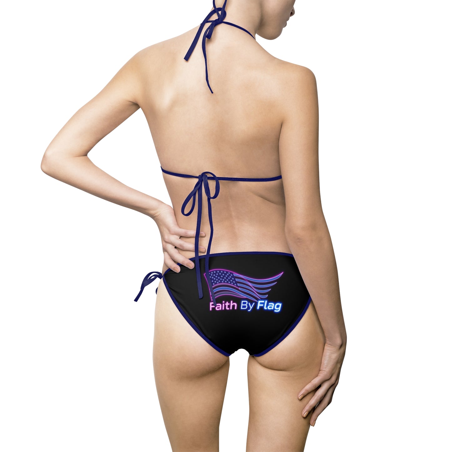 Vibrant Faith by Flag Women's Bikini Swimsuit, Summer Pool Party, Beachwear, Vacation Attire, Confidence Boosting Swimwear