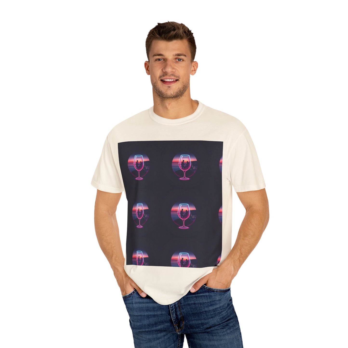 Retro Sunset Glasses T-Shirt, Unisex Garment-Dyed Tee for Casual Wear, Vintage Aesthetic Shirt, Gift for Friends, Summer Vibes Tee, [...]