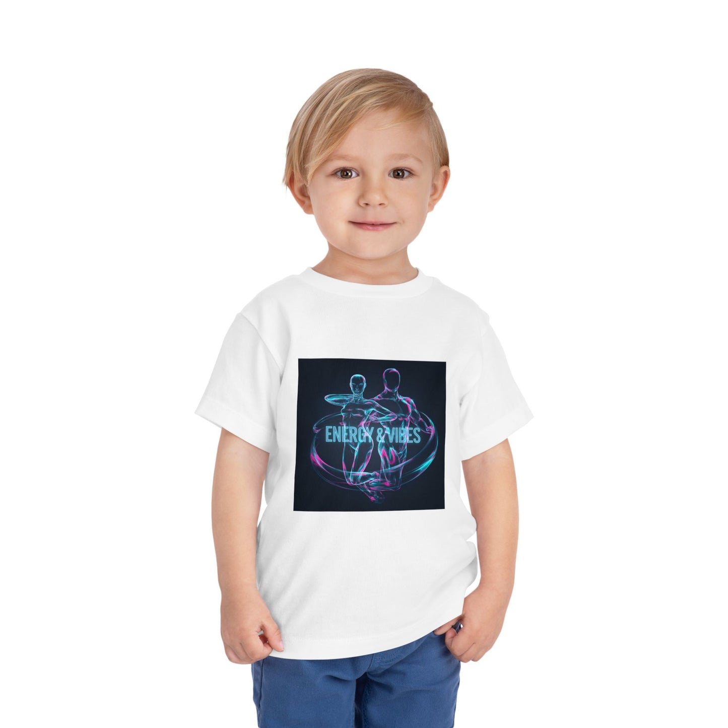 Toddler Tee — Energy & Vibes Neon Dance Graphic