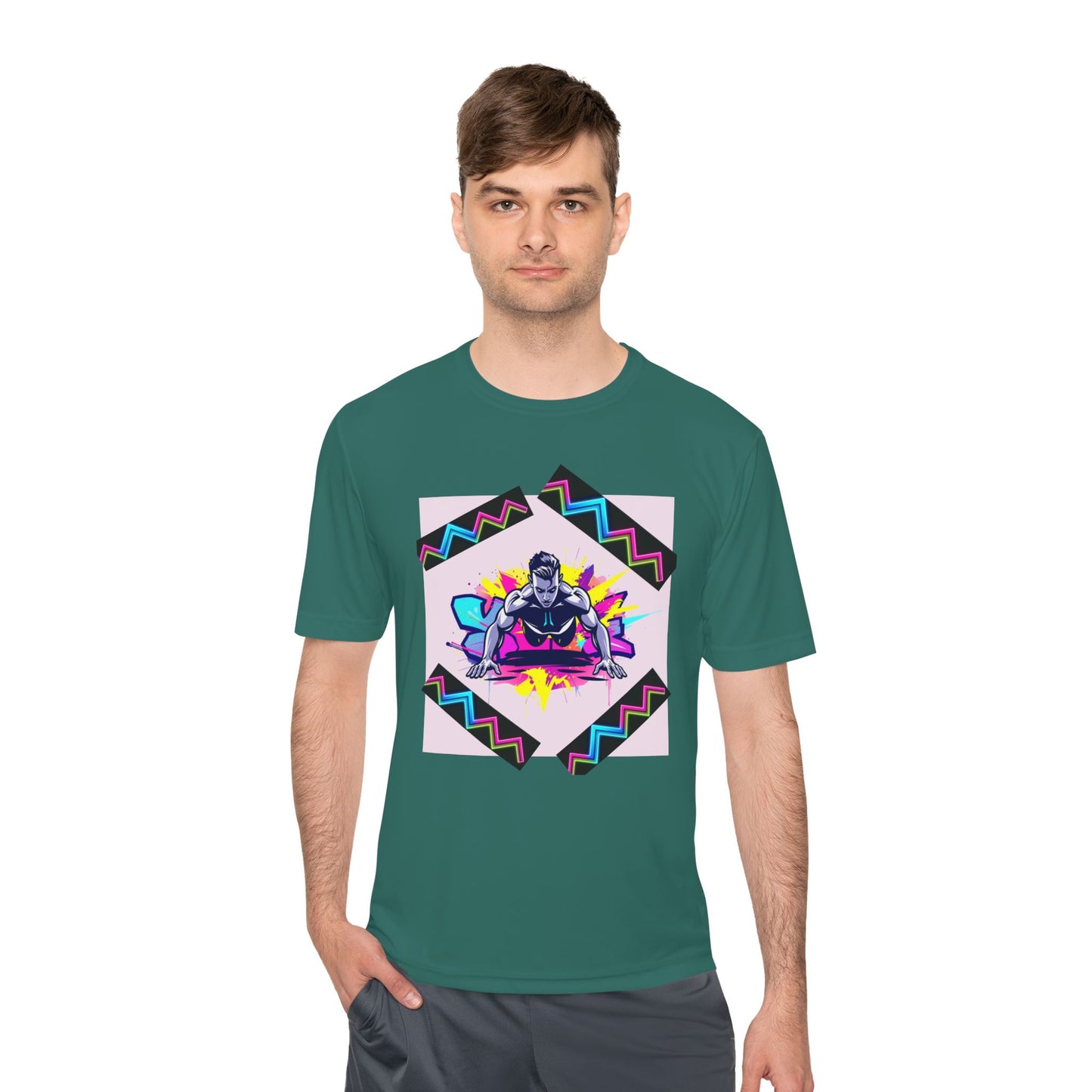 Vibrant Graphic Moisture Wicking Tee for Active Lifestyle