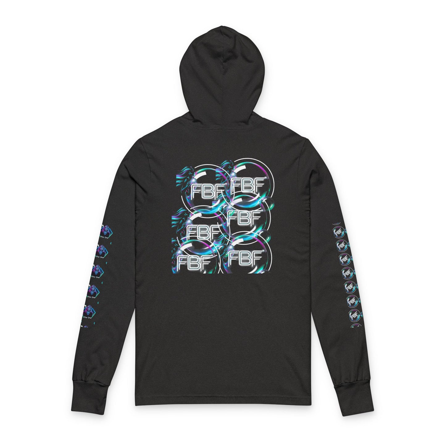 Car Culture Hooded Long Sleeve Tee — Neon Sports Car Graphic
